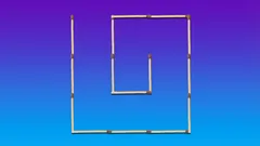 Trudna łamigłówka: które zapałki przestawić, aby powstały dwa kwadraty?